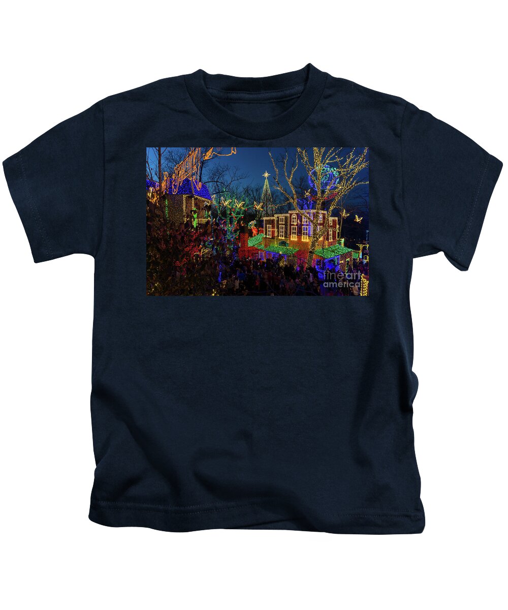 Branson Kids T-Shirt featuring the photograph SDC Christmas Midtown by Jennifer White