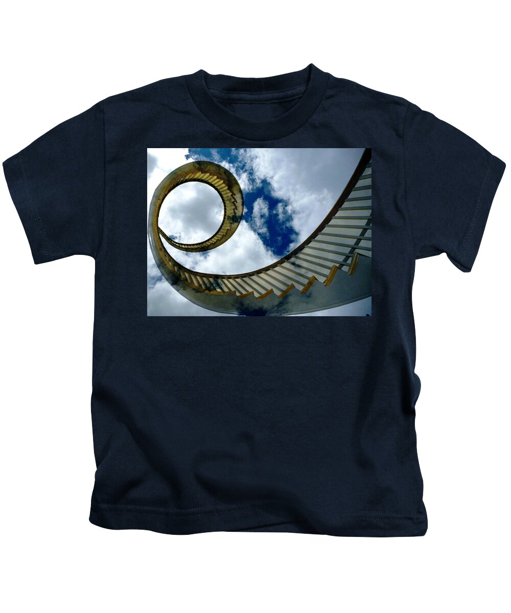 Shaker Village Kids T-Shirt featuring the photograph Shaker Spiral Heavenward by Mike McBrayer