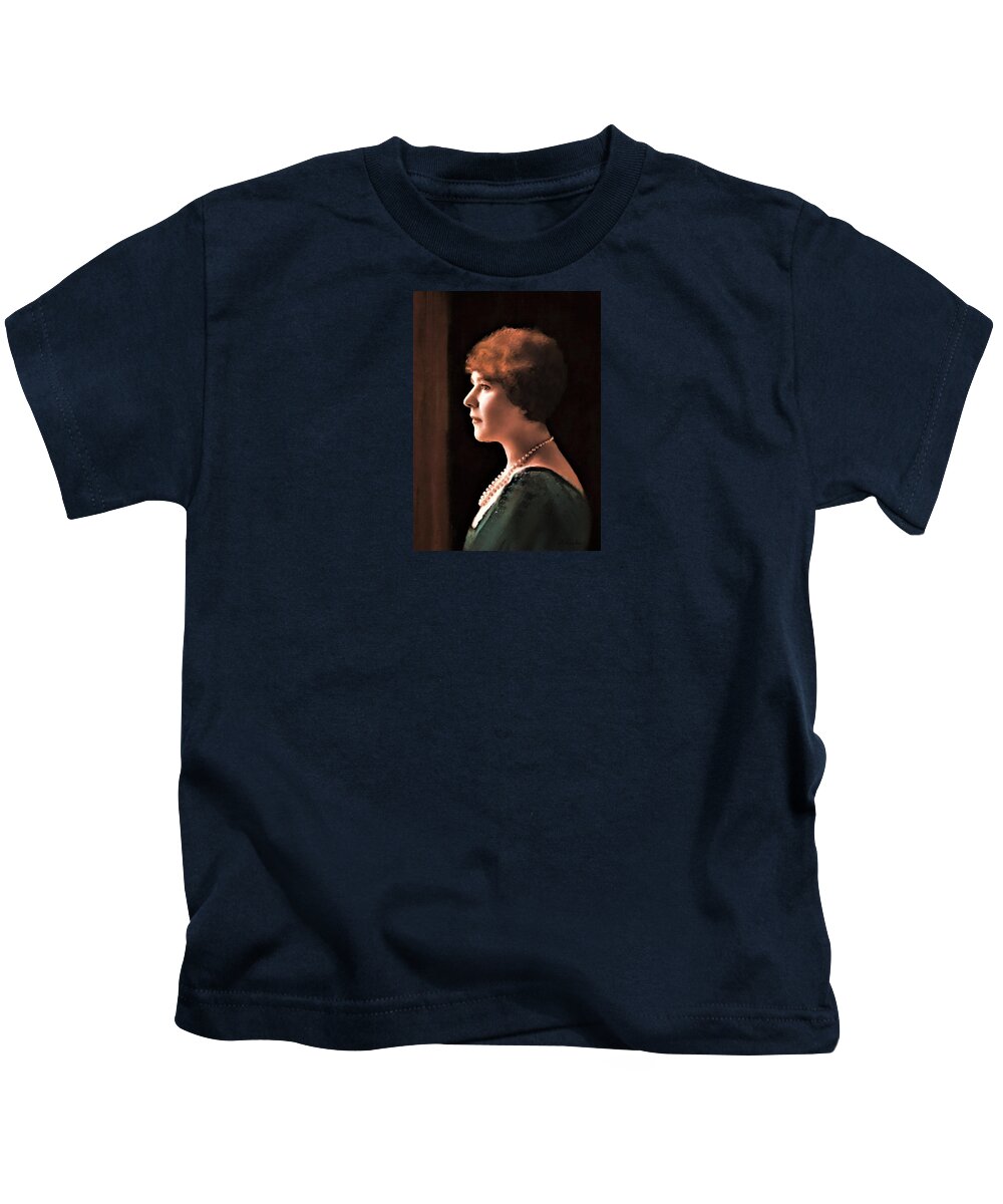 People Kids T-Shirt featuring the painting The Pearl Necklace by Diane Chandler