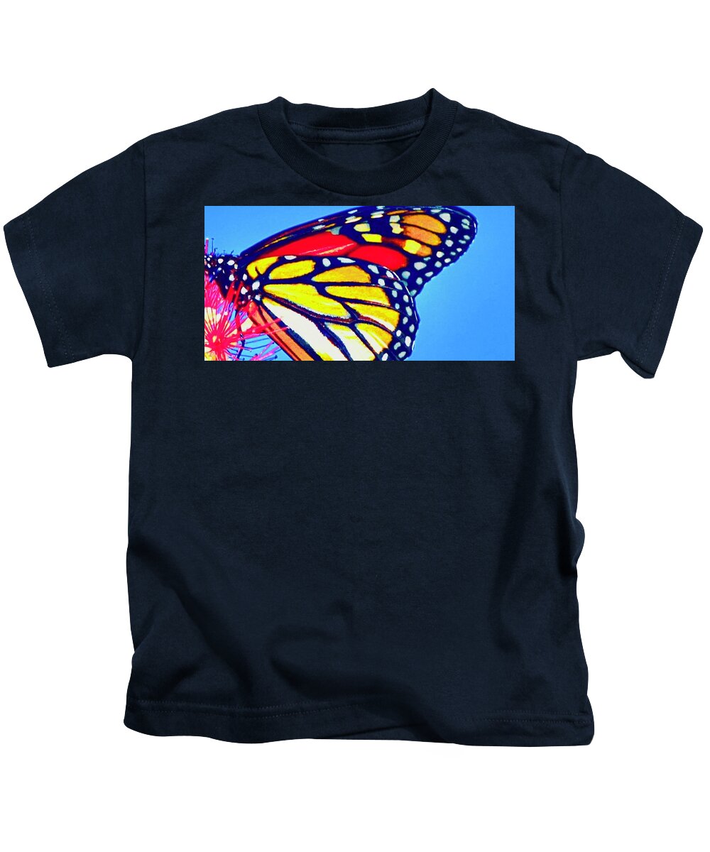 Butterfly Kids T-Shirt featuring the photograph Tiffany Style Butterfly by Debra Grace Addison