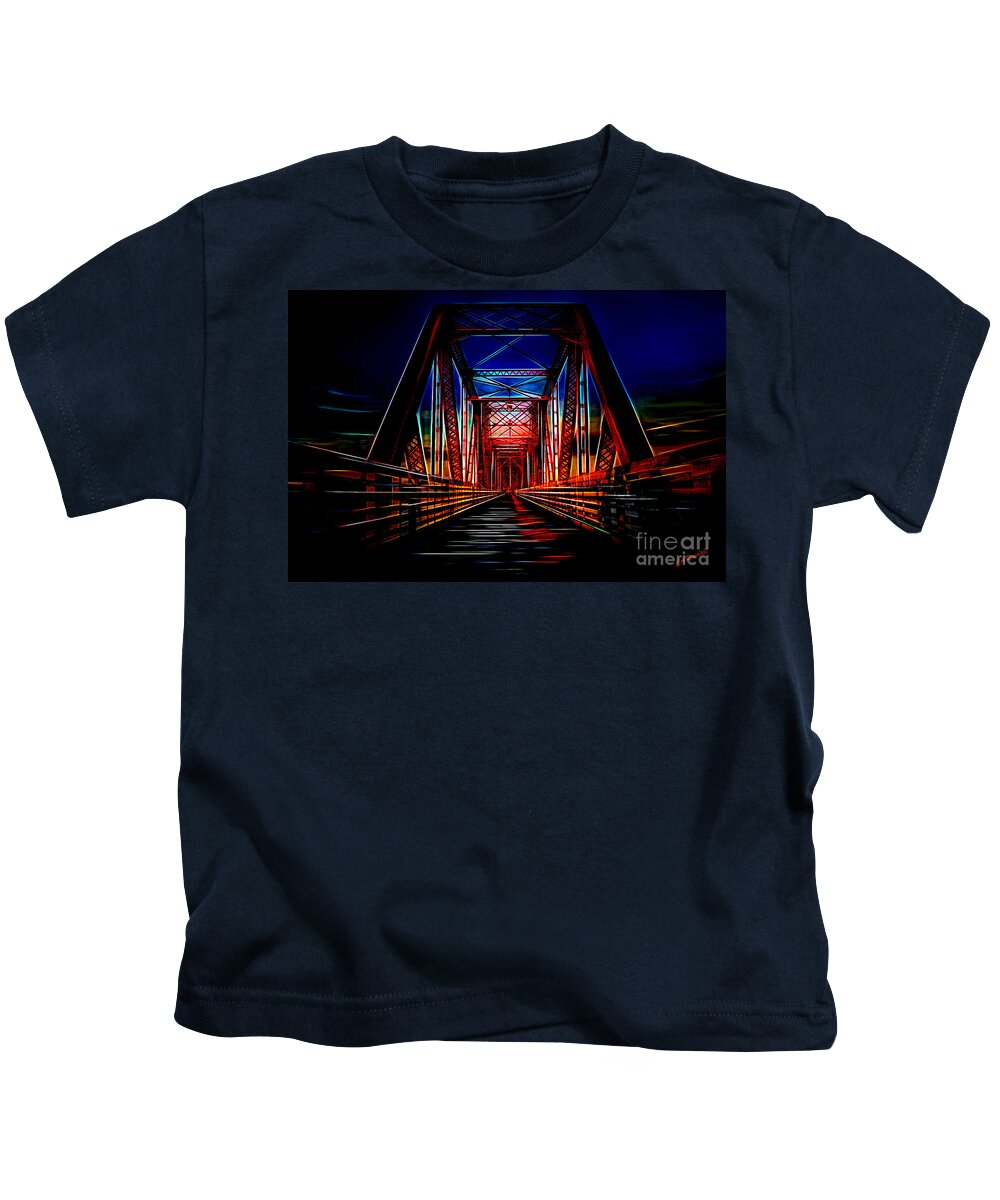 Abstract Kids T-Shirt featuring the digital art Enter the Twilight Zone by Carol Randall