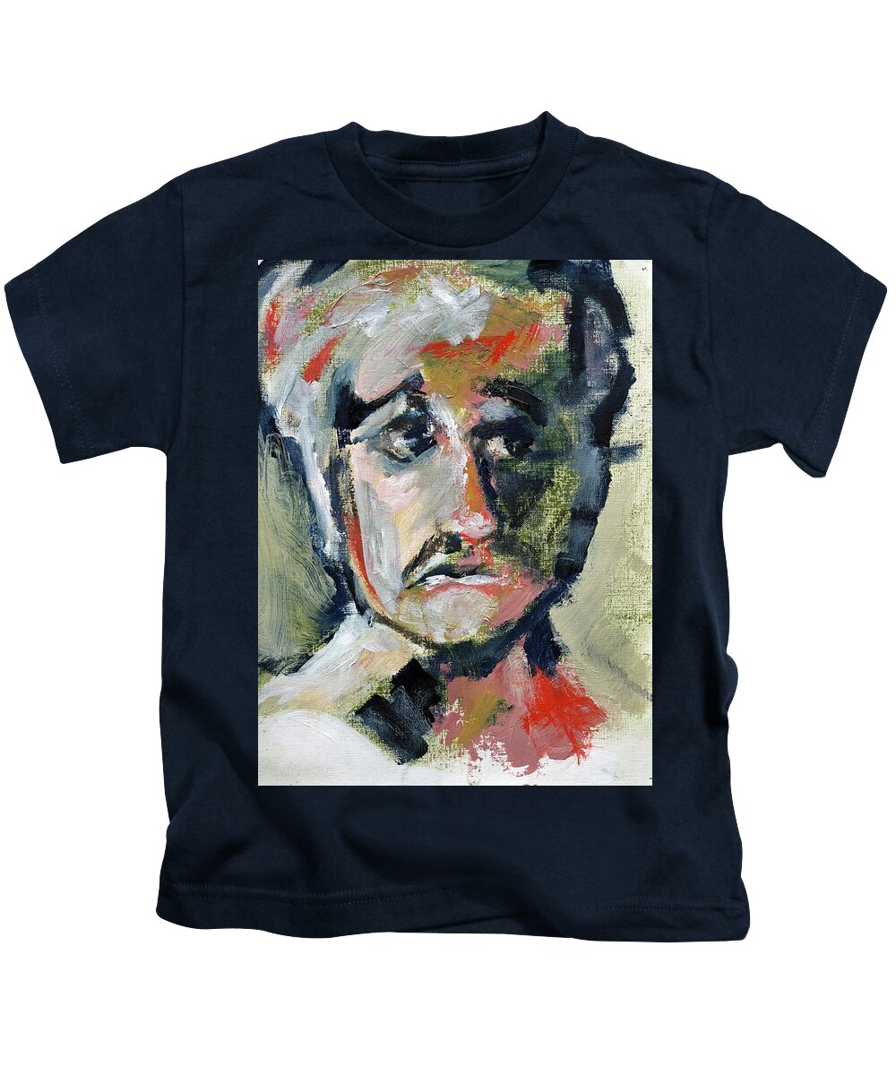 Portraits Kids T-Shirt featuring the painting It's Possible #1 by Sharon Sieben