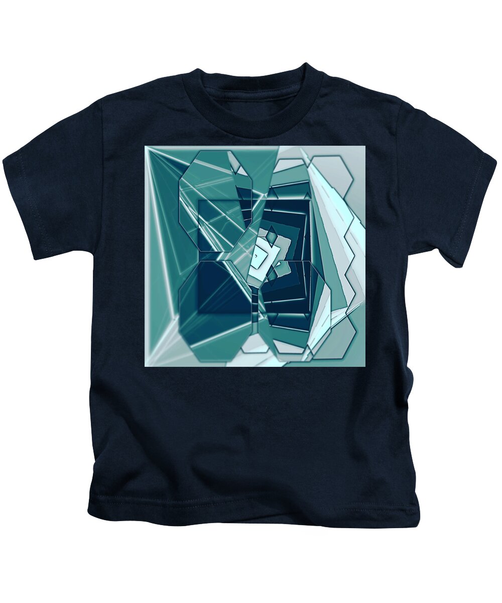 Abstract Kids T-Shirt featuring the digital art Pattern 85 #1 by Marko Sabotin