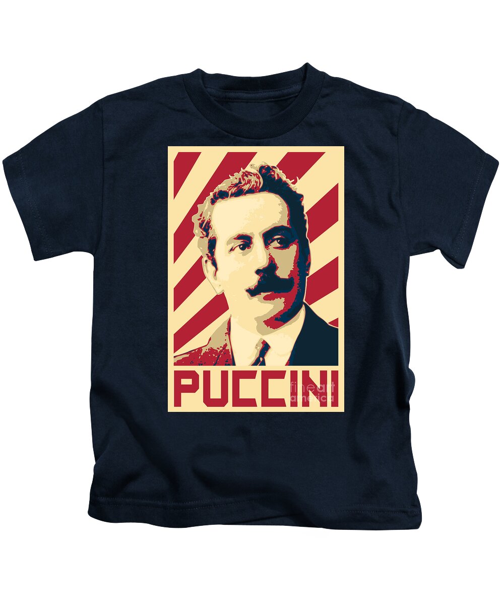Giacomo Kids T-Shirt featuring the digital art Giacomo Puccini by Filip Schpindel