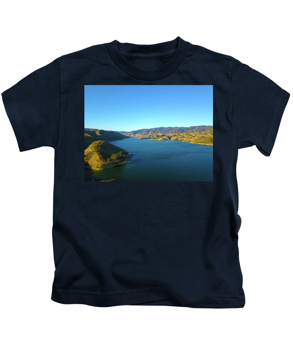 Water Kids T-Shirt featuring the photograph A View From the Lake by Marcus Jones