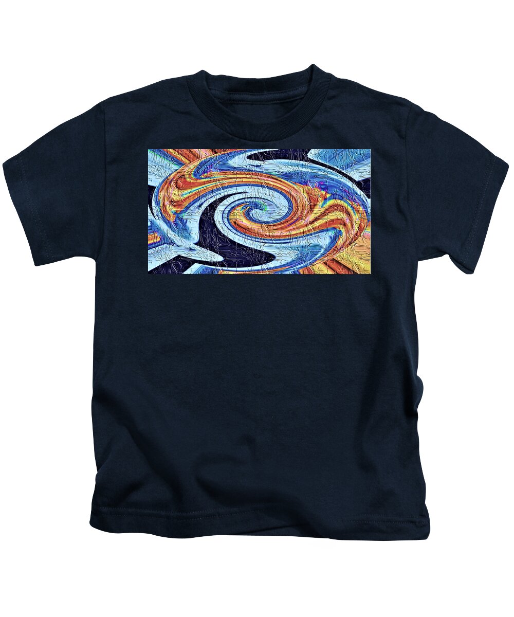 Abstract Kids T-Shirt featuring the digital art Abstract Oval by Ronald Mills