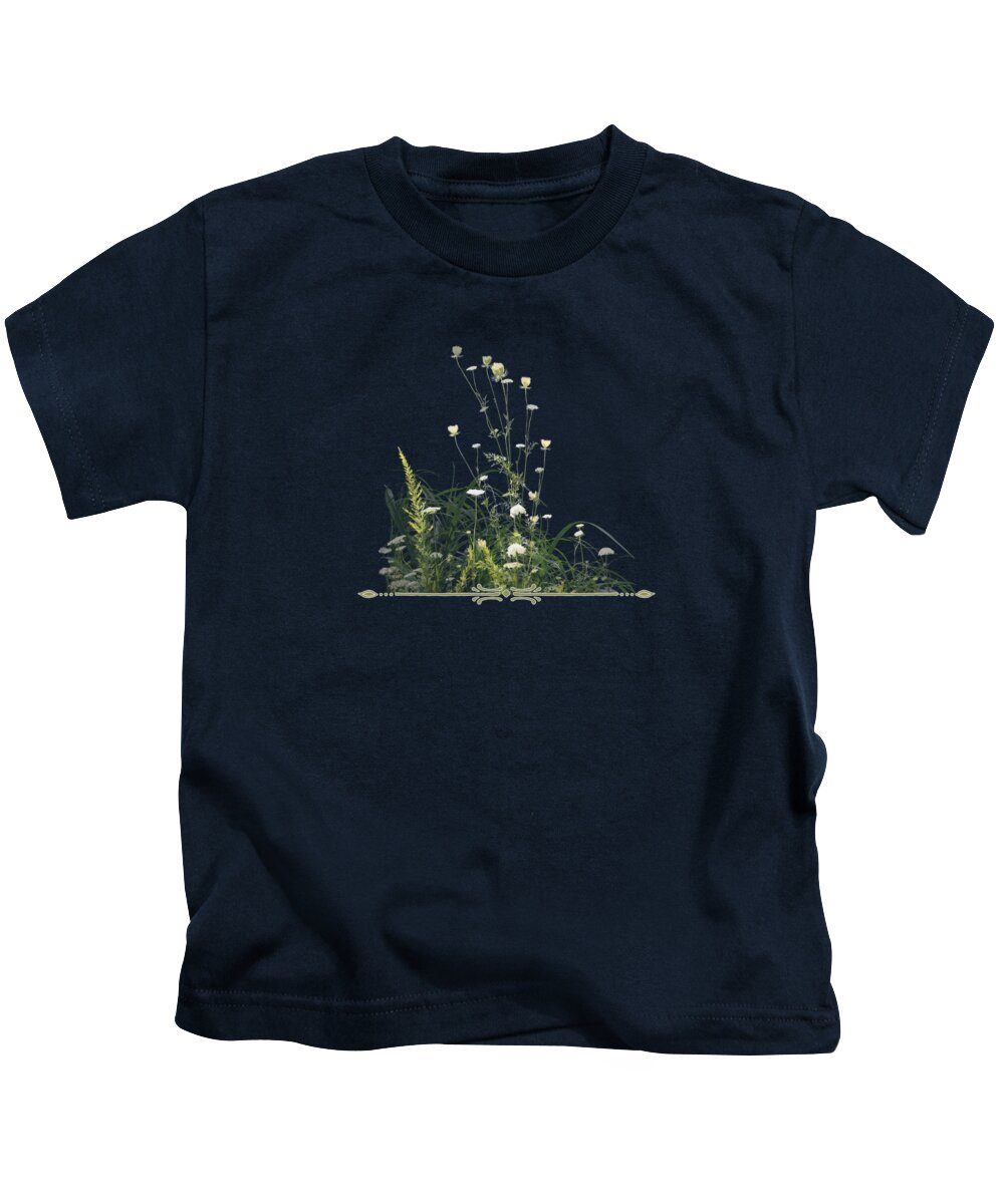 Queen Anne's Lace Kids T-Shirt featuring the digital art A Country Dance by Gina Harrison