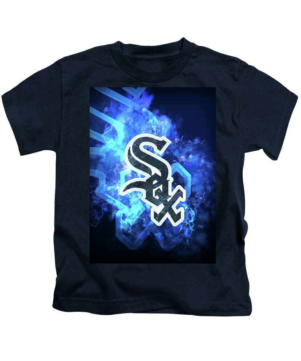 Baseball Red Blue Chicago White Sox Kids T-Shirt by Leith Huber - Pixels