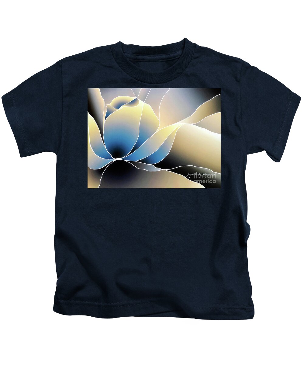 Abstract Kids T-Shirt featuring the digital art Bloom by Jacqueline Shuler