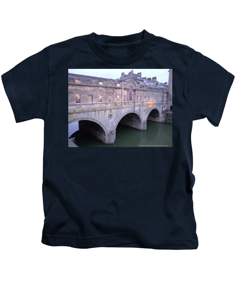 Bridge Kids T-Shirt featuring the photograph Bridge at Bath by Roxy Rich