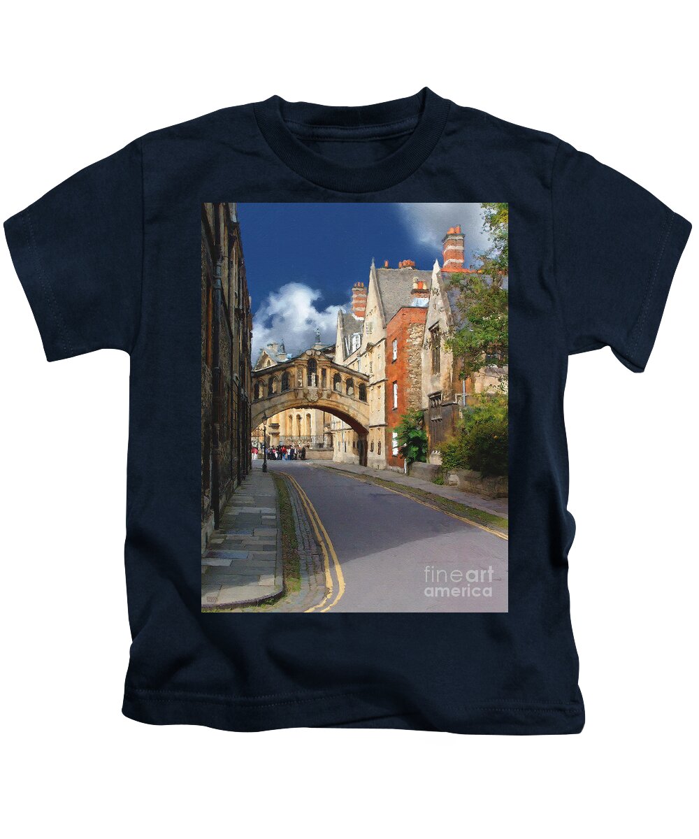 Oxford Kids T-Shirt featuring the photograph Bridge of Sighs Oxford University by Brian Watt