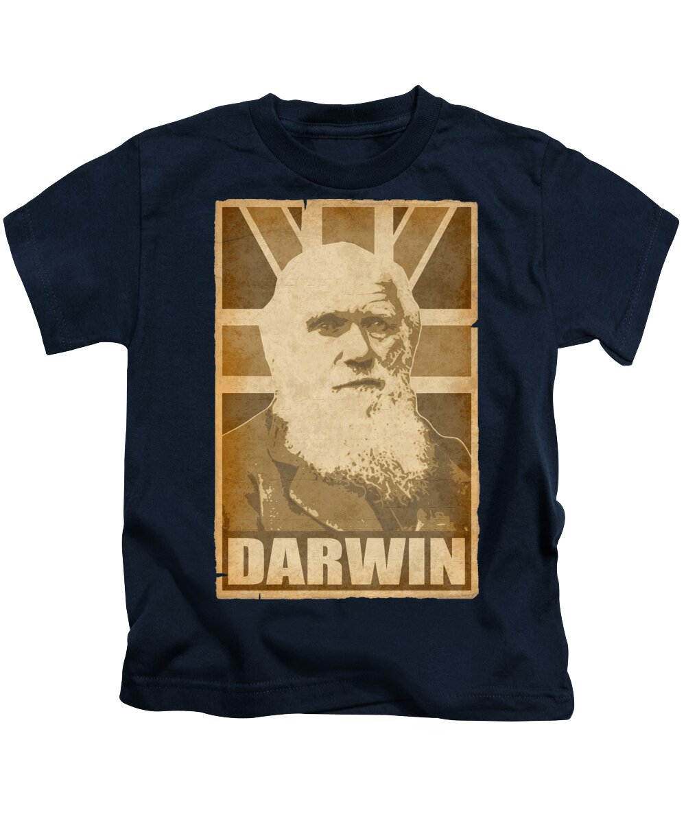 Charles Kids T-Shirt featuring the digital art Charles Darwin Britain by Filip Schpindel