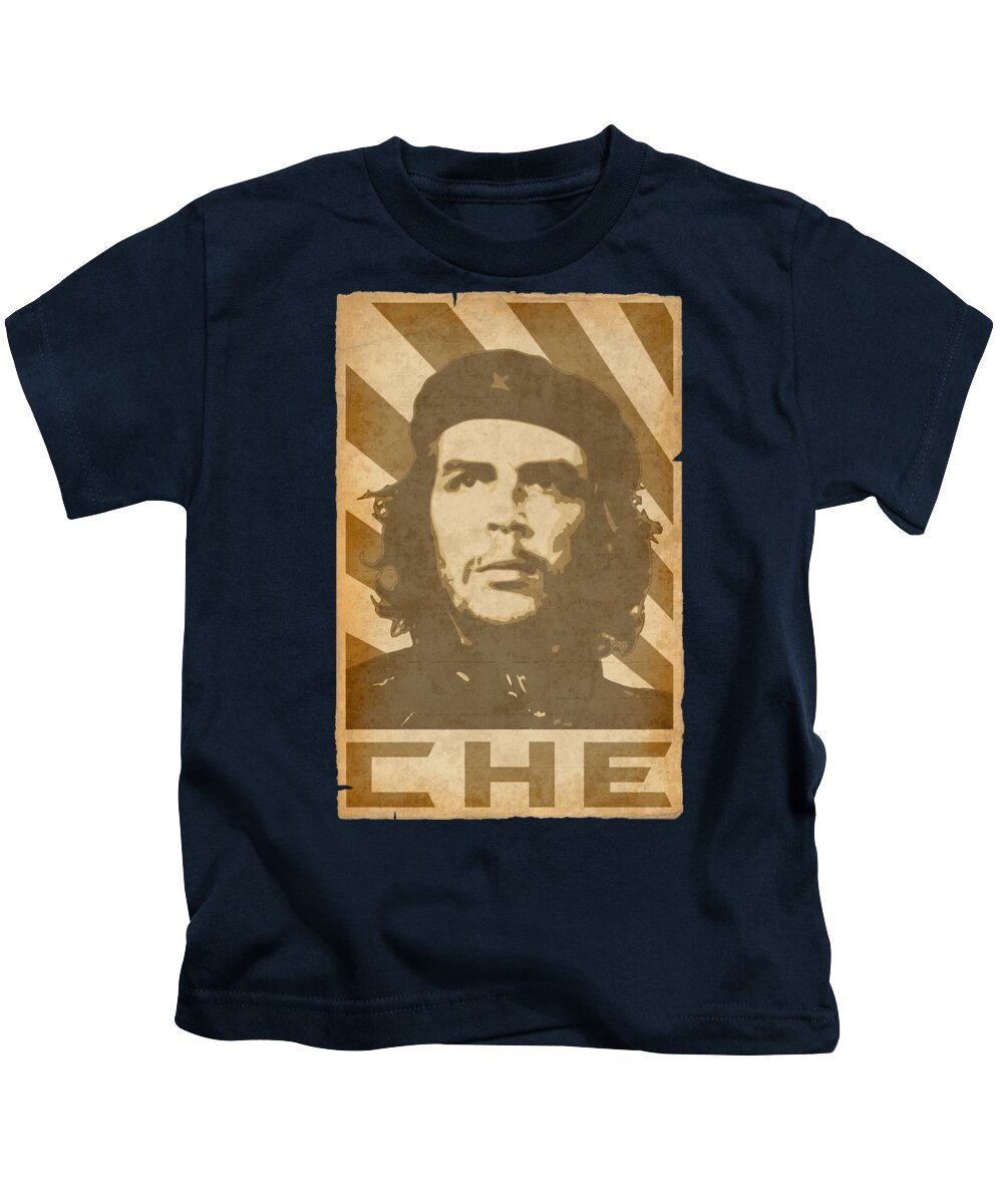 Che Kids T-Shirt featuring the digital art Che Guevara Retro Propaganda by Megan Miller