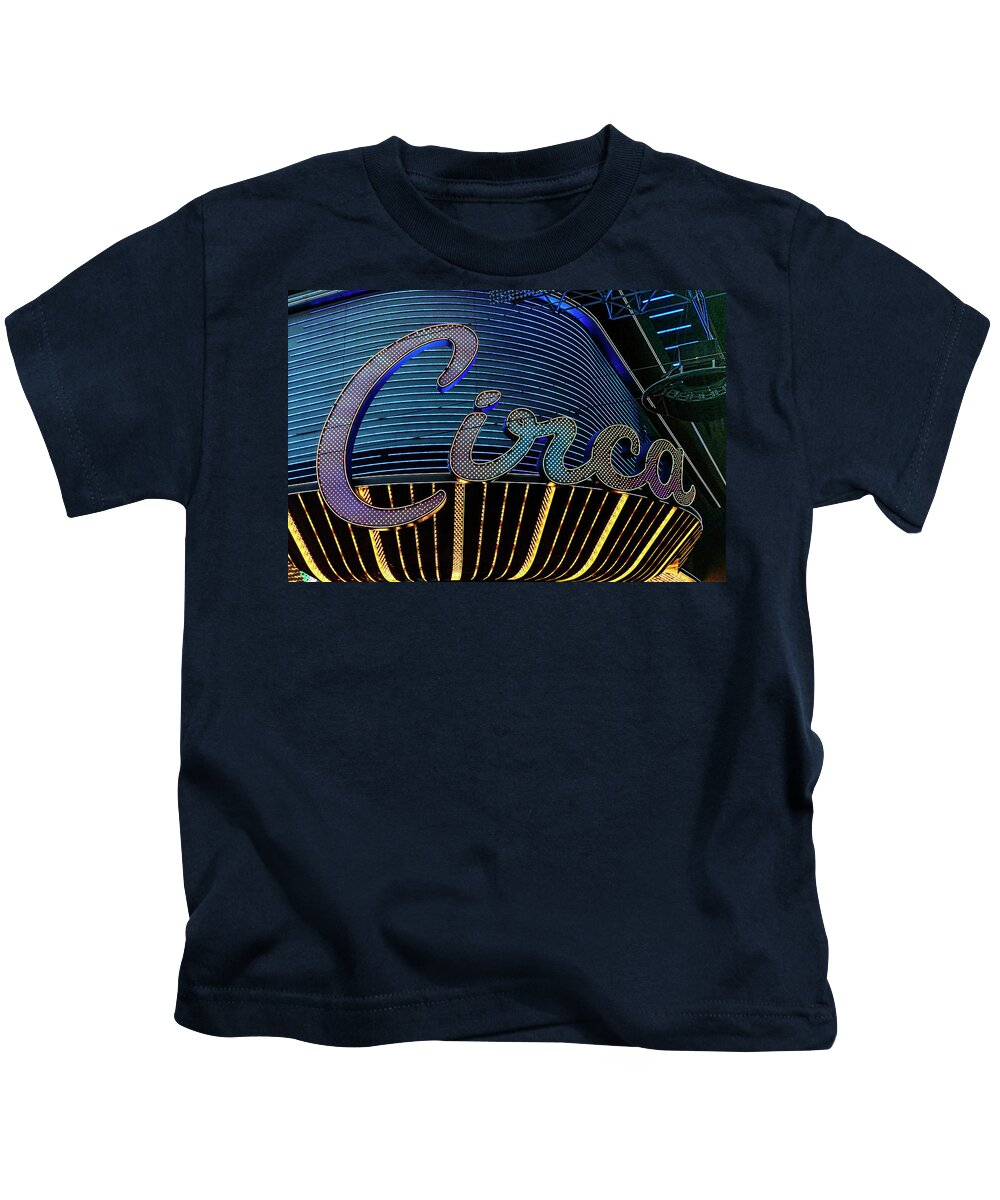 Circa Kids T-Shirt featuring the photograph Circa Hotel and Casino by Bob Slitzan