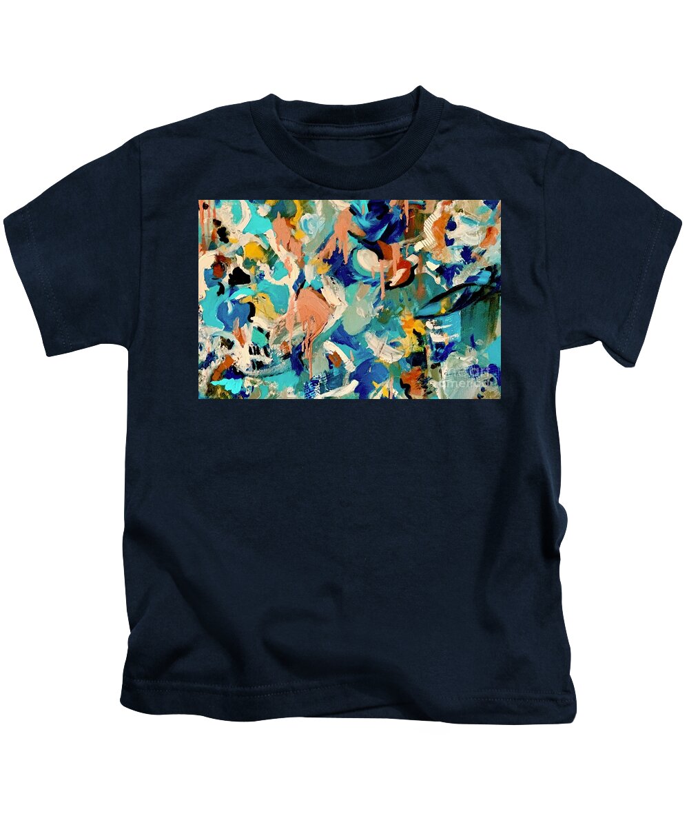 Blue Kids T-Shirt featuring the painting Daydreams by Patsy Walton