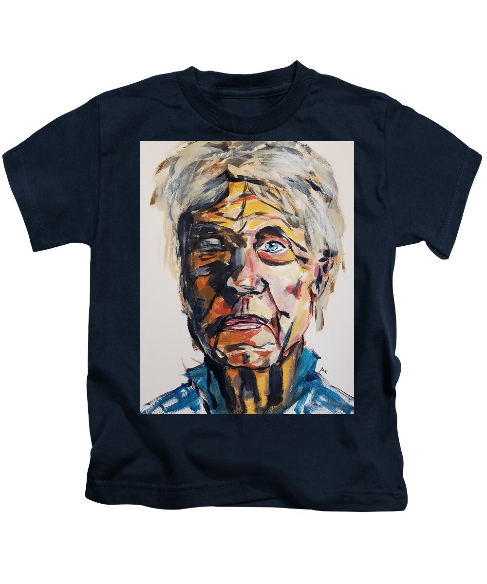 Man Kids T-Shirt featuring the painting Dignified by Mark Ross