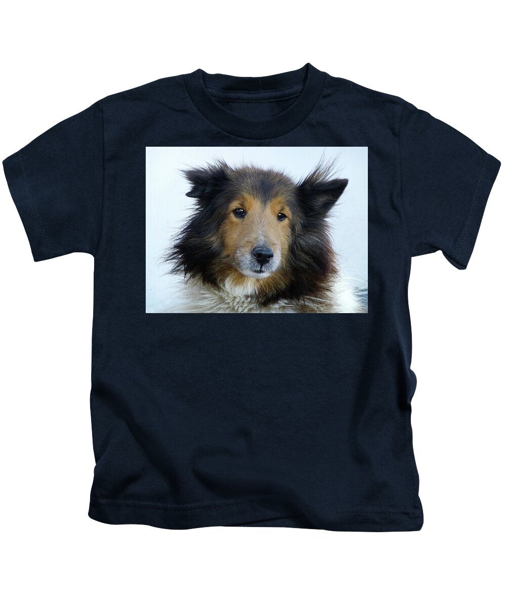 Dog Kids T-Shirt featuring the photograph Dog Portrait by Lyuba Filatova
