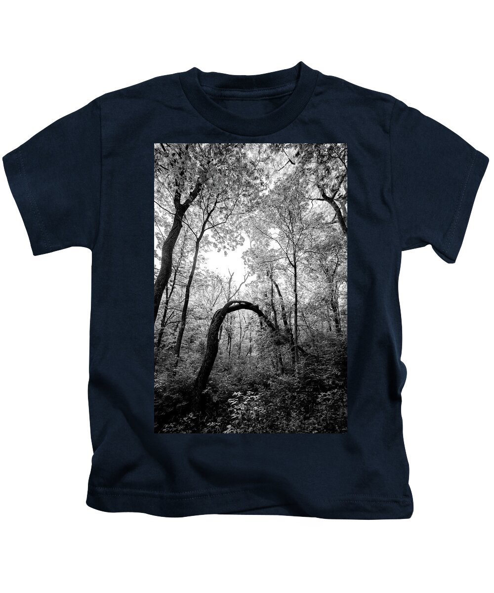 Black Kids T-Shirt featuring the photograph Eerie Looking Tree On the Trail by Dave Morgan