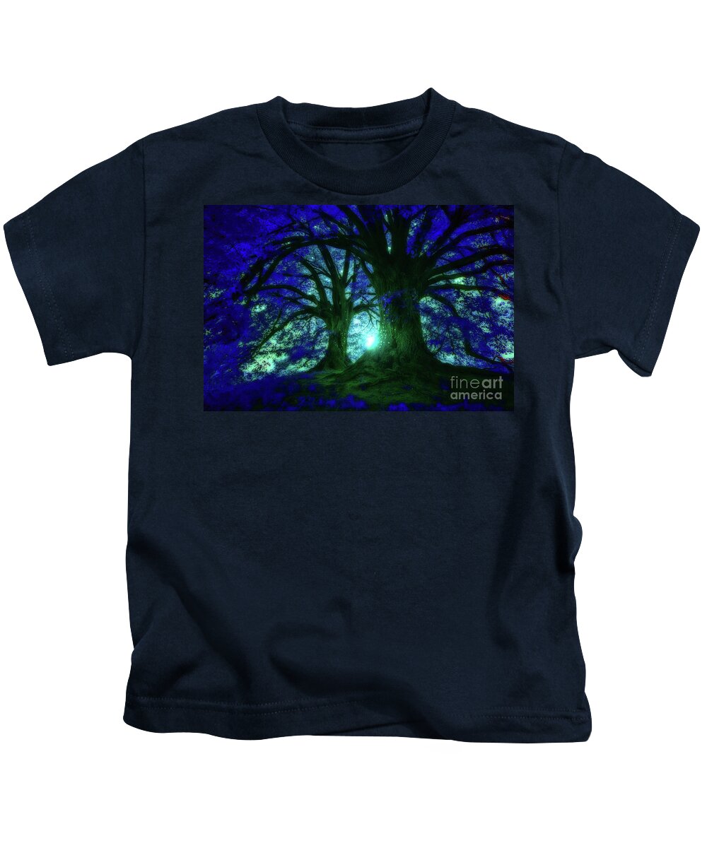Fairytale Kids T-Shirt featuring the digital art Fairy Lights by Mimulux Patricia No