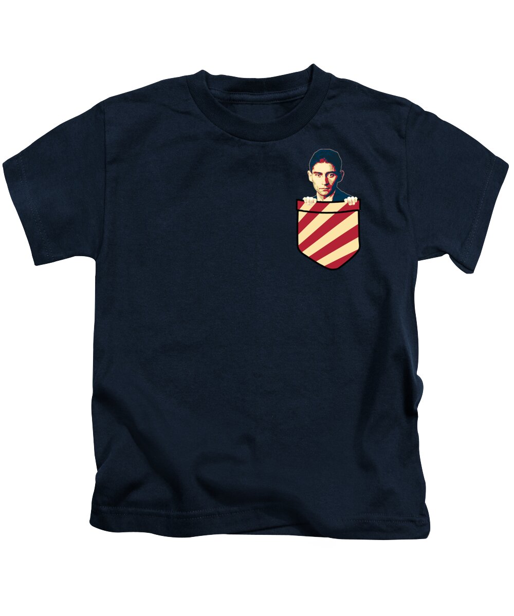 Franz Kids T-Shirt featuring the digital art Franz Kafka In My Pocket by Megan Miller