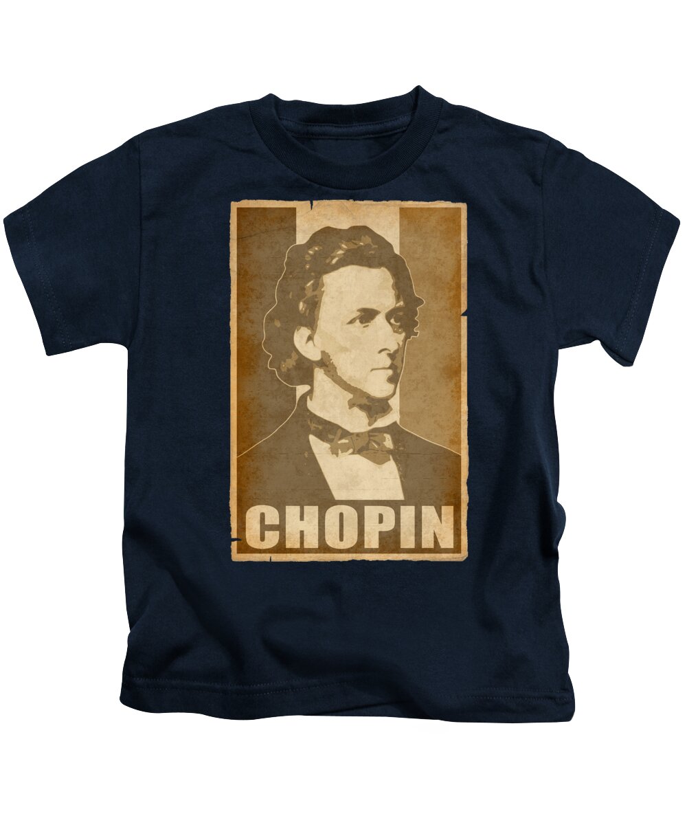 Frederic Kids T-Shirt featuring the digital art Frederic Chopin French by Filip Schpindel