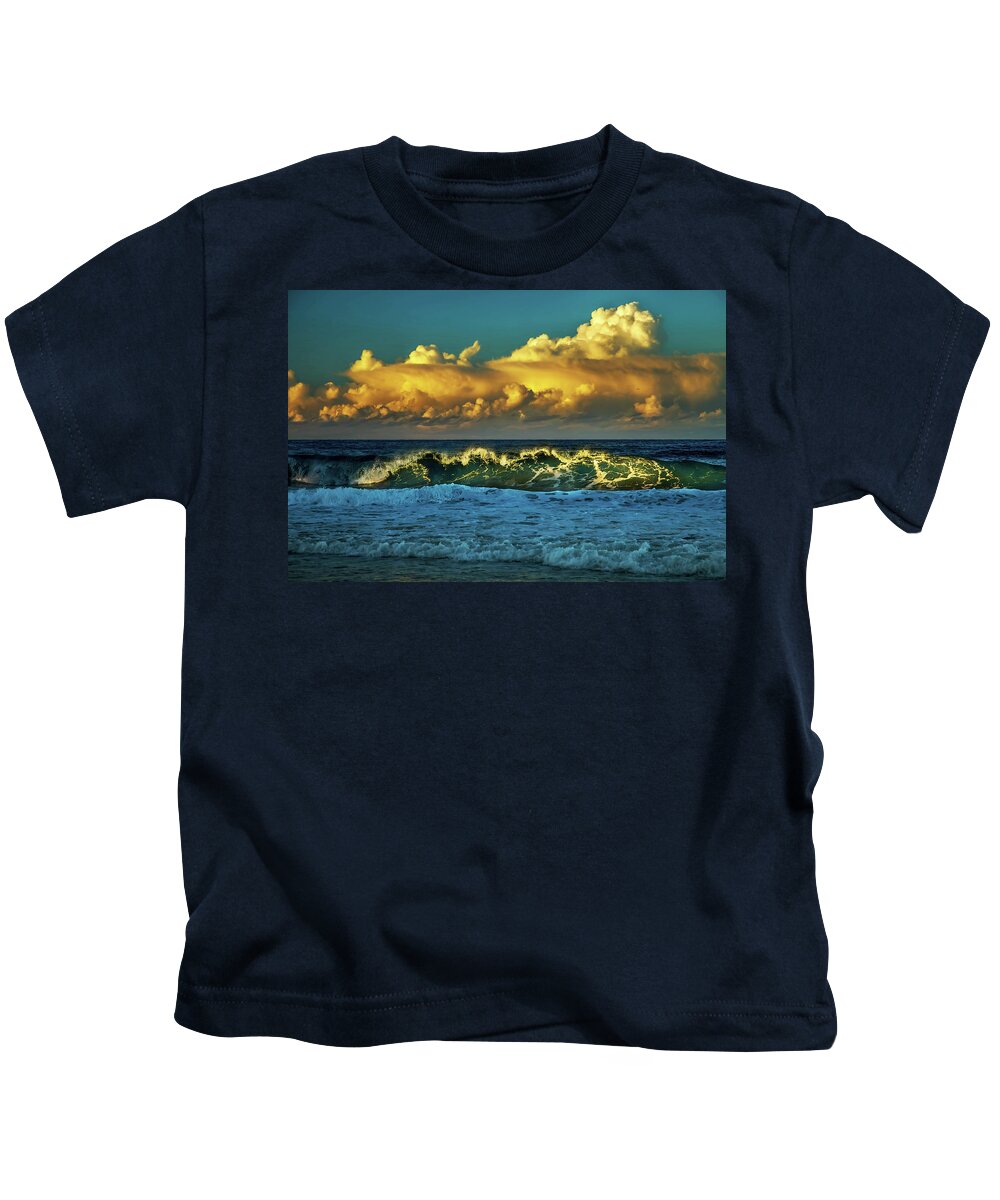 Epic Ocean Art Kids T-Shirt featuring the photograph Heaven's Above by Az Jackson