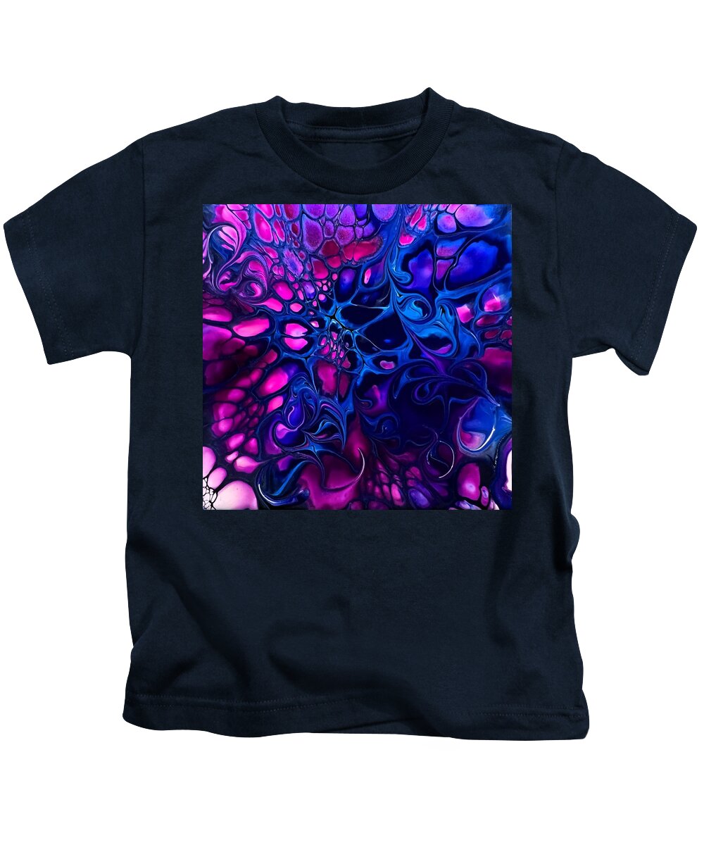 Purple Kids T-Shirt featuring the mixed media Hocus Pocus by Gena Herro
