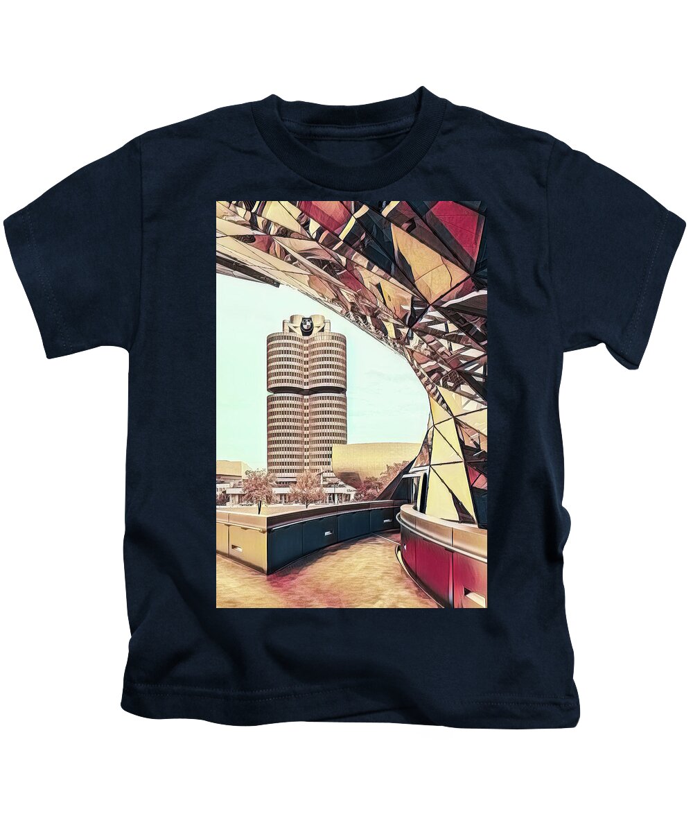 Artistic Rendering Kids T-Shirt featuring the photograph In Harmony With Reality by Elvira Peretsman