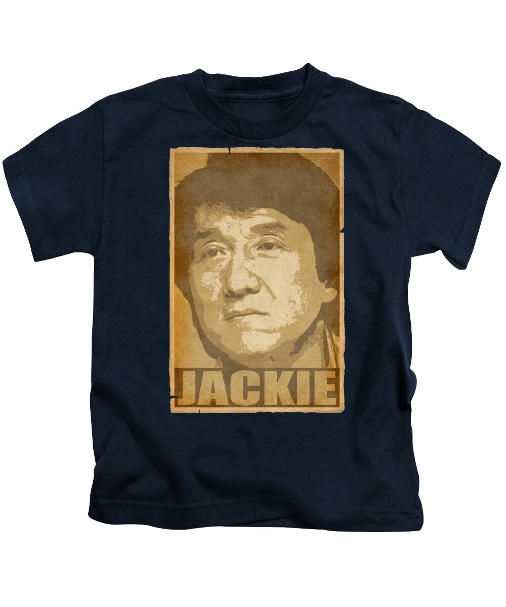 Jackie Kids T-Shirt featuring the digital art Jackie Chan Hope by Megan Miller