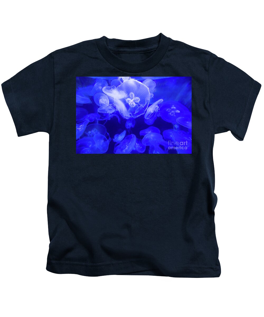 Jelly Kids T-Shirt featuring the photograph Jellyfish in the Water by Beachtown Views