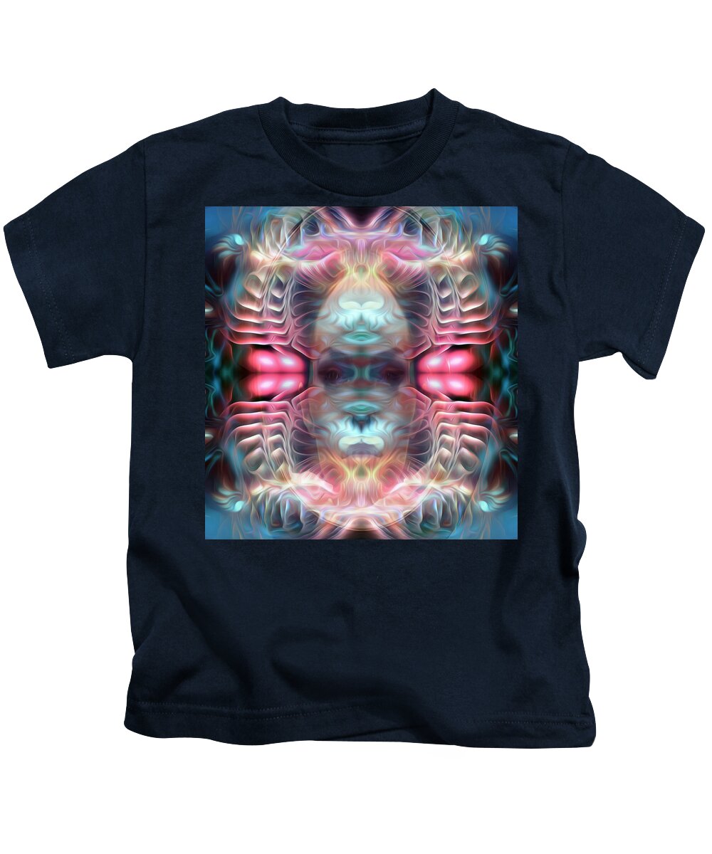 Visionary Kids T-Shirt featuring the digital art Know Thy Self by Jeff Malderez