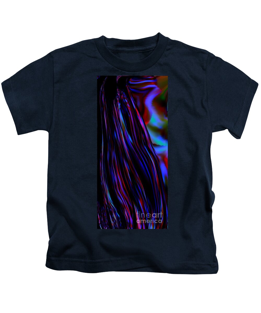 Abstract Kids T-Shirt featuring the digital art Multi lives by Glenn Hernandez