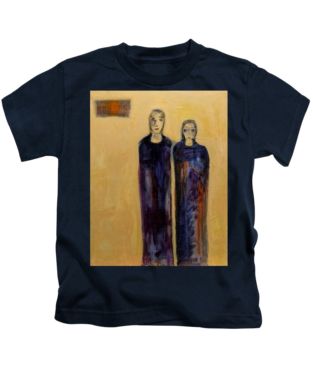  Kids T-Shirt featuring the mixed media Multitude of Two Redux by Neema Lakin-Dainow