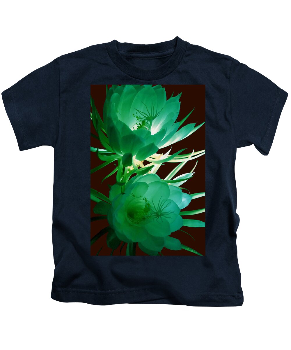 Flowers Kids T-Shirt featuring the photograph Night Blooming Cereus by Vallee Johnson