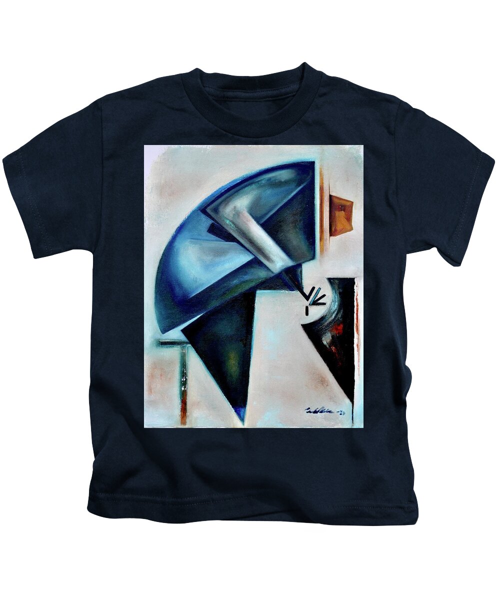 Jazz Kids T-Shirt featuring the painting Oblique / Fulcrum by Martel Chapman