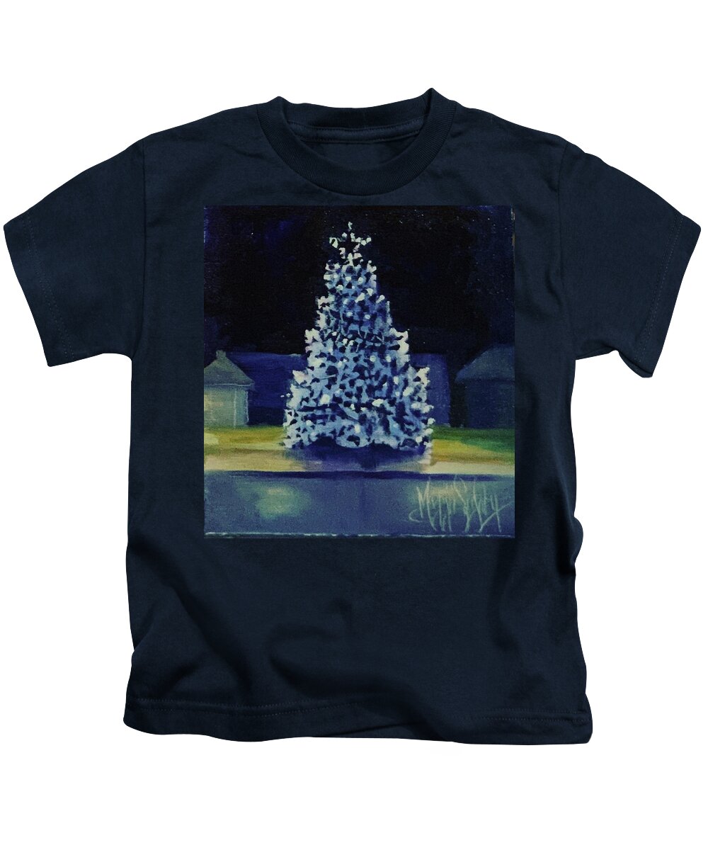 Christmas Tree Kids T-Shirt featuring the painting Oh Crab Pot Tree by Maggii Sarfaty