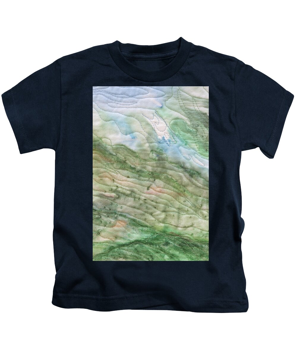 Fiber Art Kids T-Shirt featuring the mixed media Point Bonita 2 by Vivian Aumond