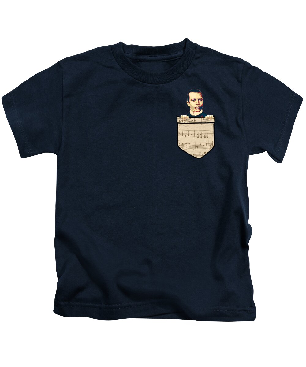 Scott Kids T-Shirt featuring the digital art Scott Joplin In My Pocket by Megan Miller