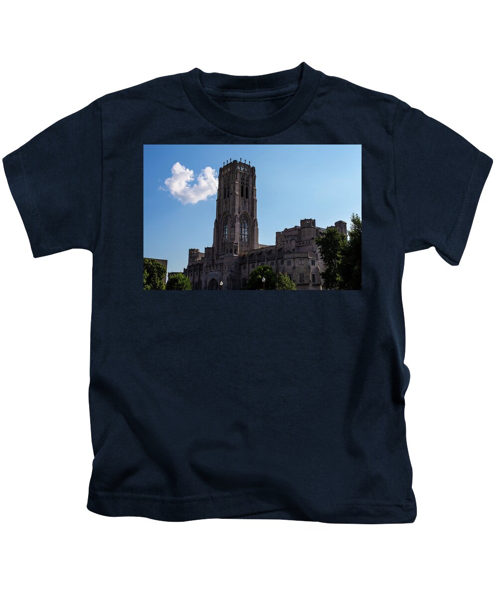 Indianpolis Kids T-Shirt featuring the photograph Scottish Rite Cathedral by Eldon McGraw