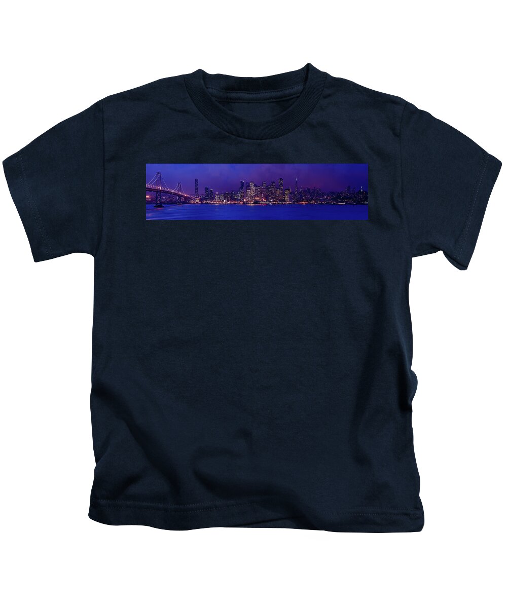 San Francisco Kids T-Shirt featuring the photograph SF Skyline by Linda Villers