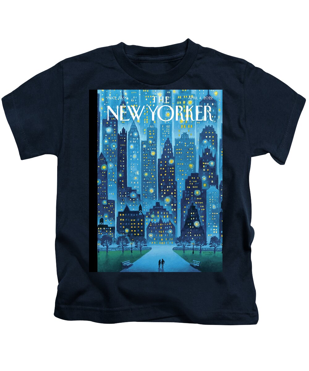 Manhattan Kids T-Shirt featuring the painting Stellar Night by Mark Ulriksen
