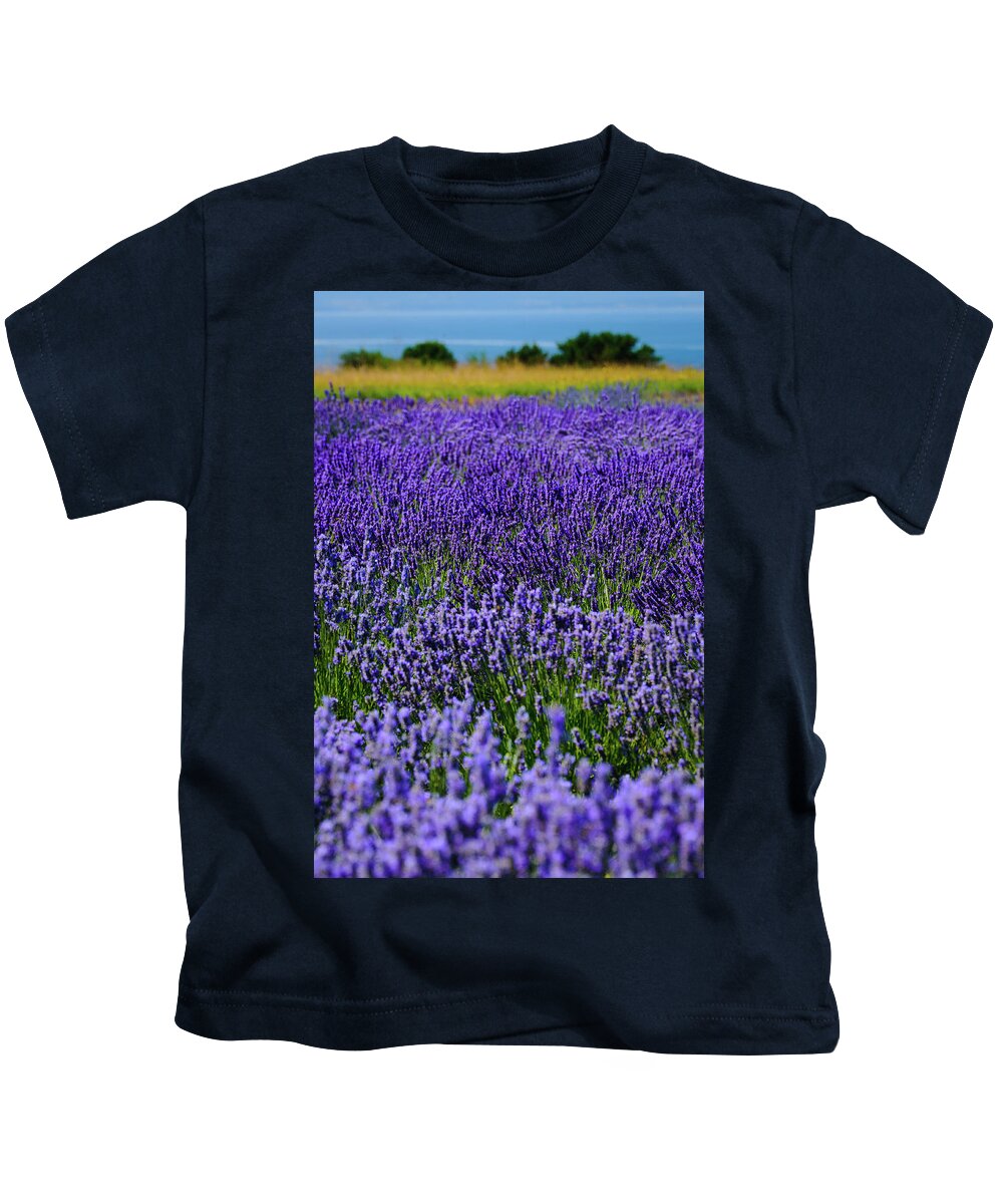 Washington Kids T-Shirt featuring the photograph Strait to Lavender by Tara Krauss