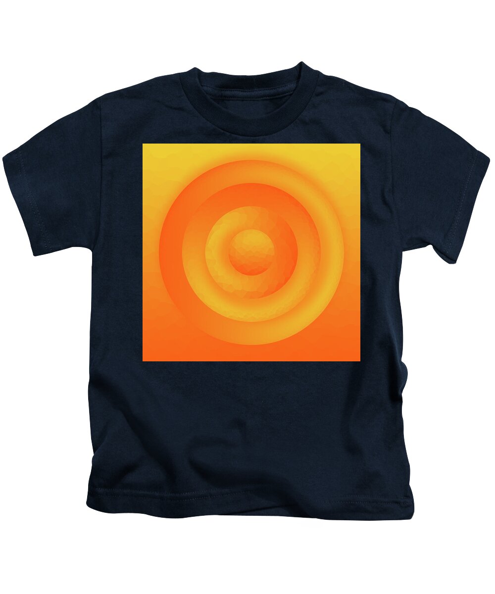 Abstract Kids T-Shirt featuring the digital art Sun Circle by Liquid Eye