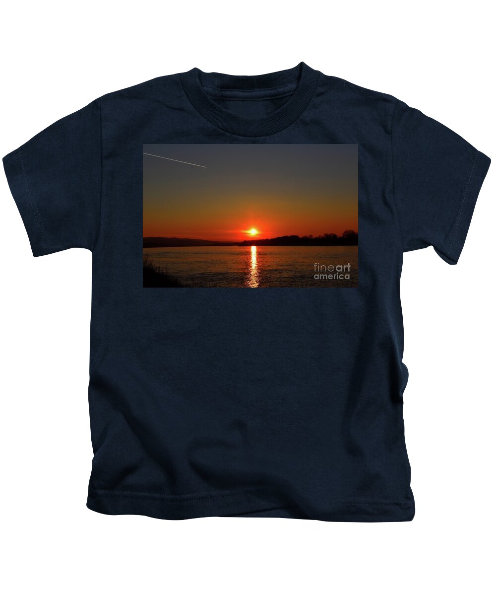 Harmony Kids T-Shirt featuring the photograph Sunset Wish by Leonida Arte