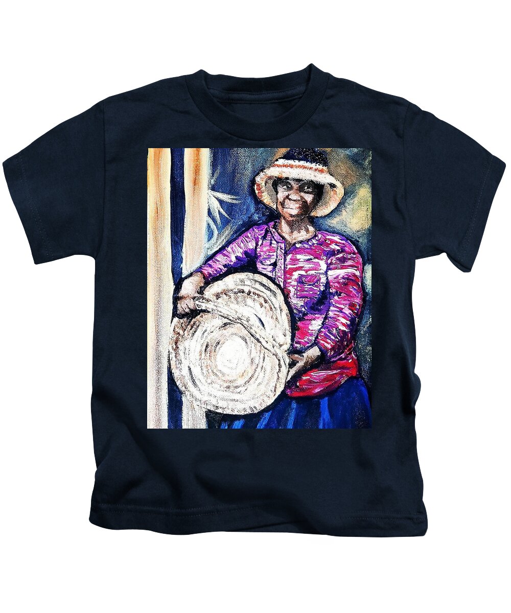 Charleston Kids T-Shirt featuring the painting The Artist by Amy Kuenzie