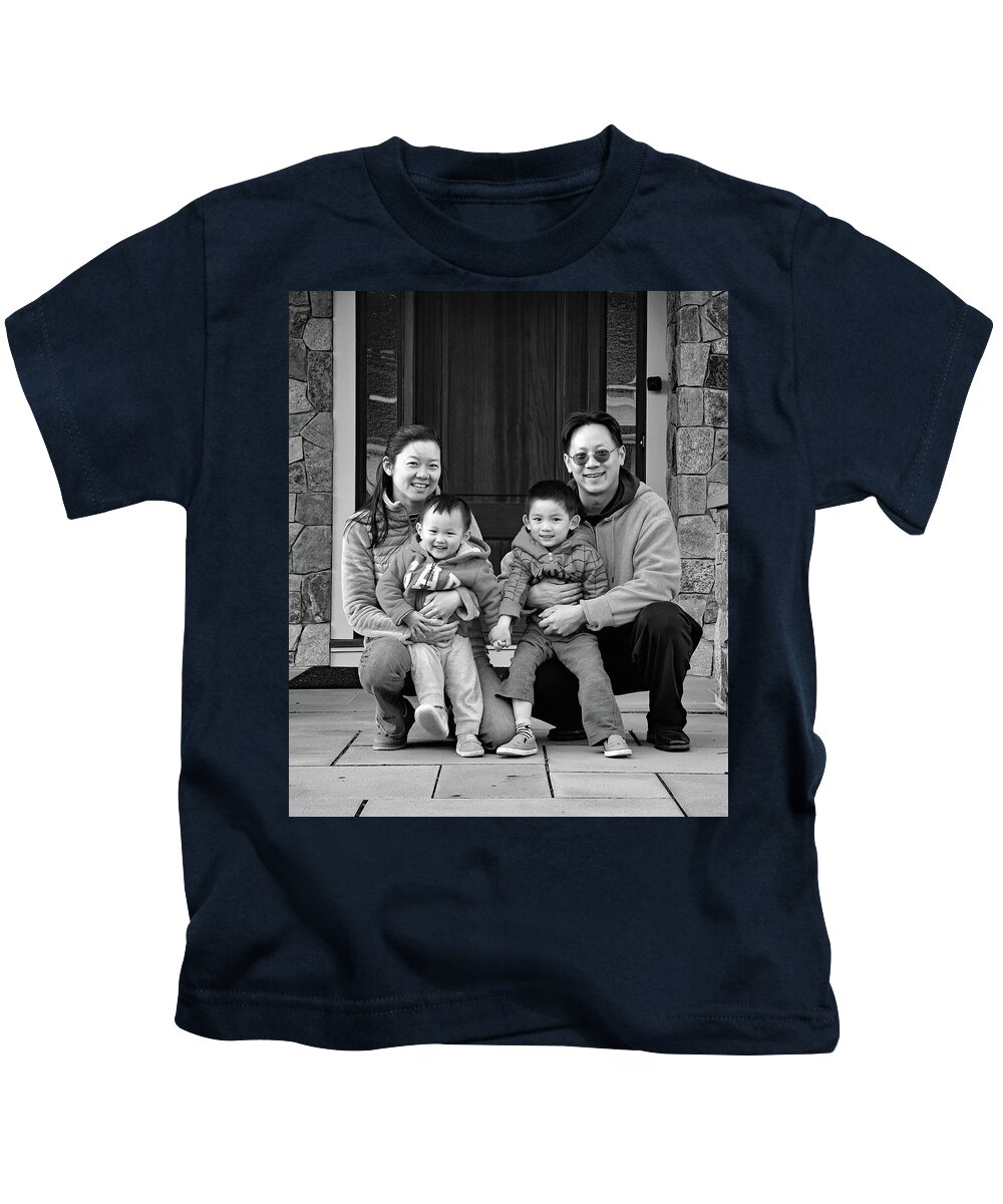 Family Kids T-Shirt featuring the photograph The Chen Family by Monika Salvan