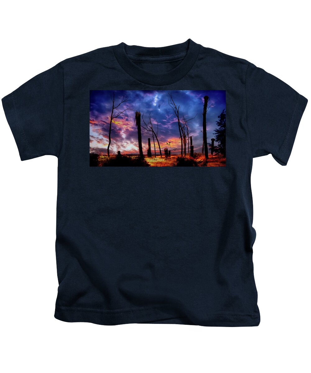 Sky Kids T-Shirt featuring the photograph The Remains of the Day by Micah Offman