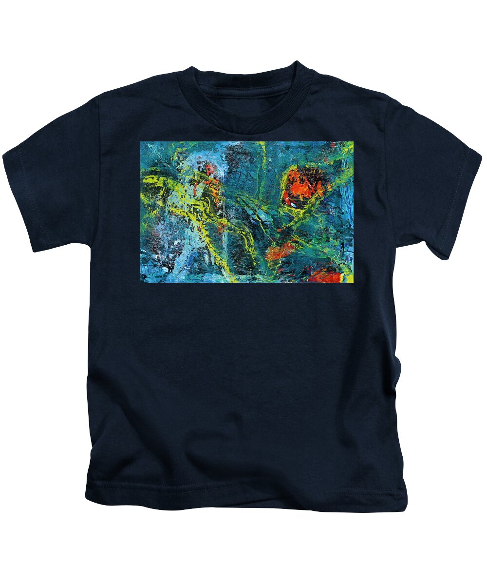 Wall Kids T-Shirt featuring the painting The Wall by Tessa Evette