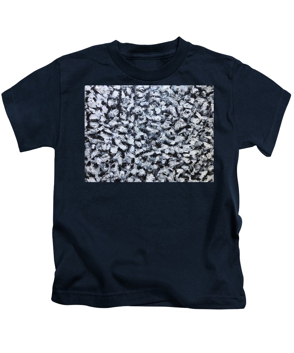 Black And White Kids T-Shirt featuring the painting Tout Simplement Chic by Medge Jaspan