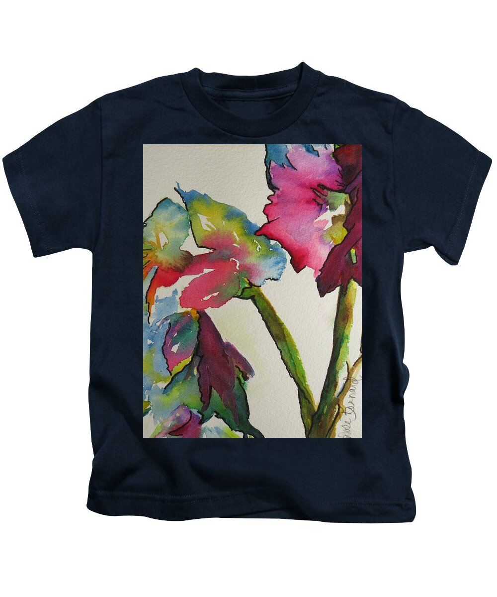 Flowers Kids T-Shirt featuring the painting Tropical Bliss by Dale Bernard